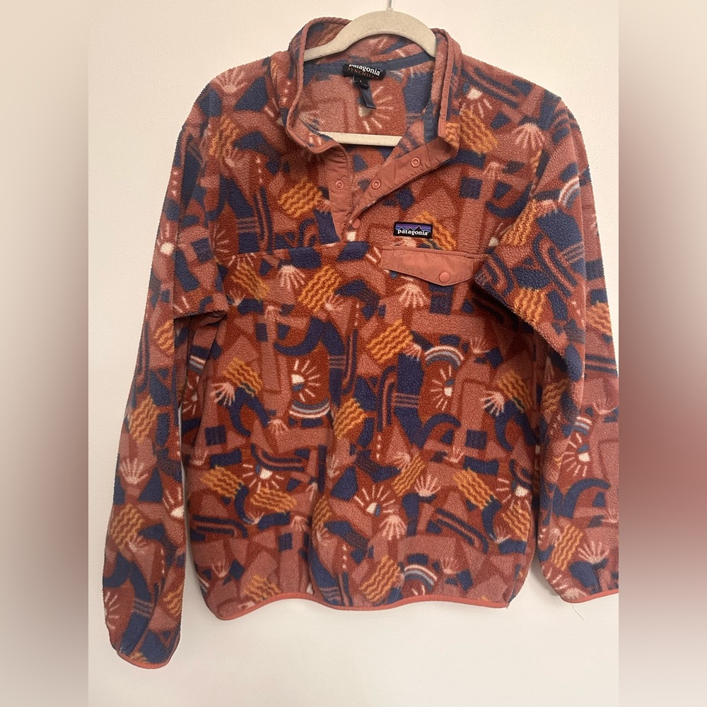 Patagonia Synchilla Canyon Block Big Sisu 2019 Aztec Snap-T Fleece Women’s RARE